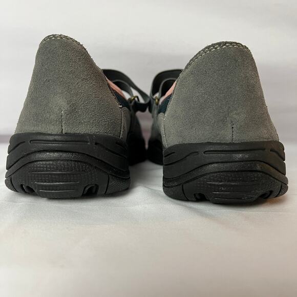 New Rockport Mary Jane Walkers Womens Size 8.5 Gray-Blue-Pink Leather & Fabric - Picture 6 of 8